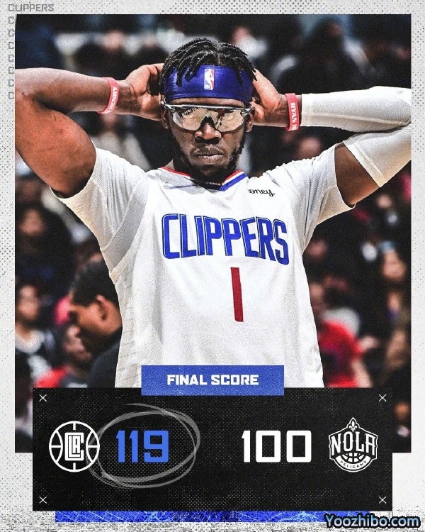 快船119-100终结鹈鹕 莫里斯22分 麦科勒姆19分