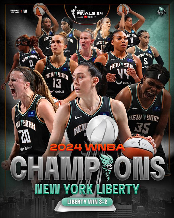 WNBA总决赛激战五场,纽约自由人勇夺队史首冠书写传奇