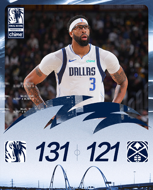 独行侠131-121逆转掘金,<a href=/mingren/lanqiu_zbo/130.html target=_blank class=infotextkey>约基奇</a>29+20,浓眉32+13,<a href=/mingren/lanqiu_zbo/124.html target=_blank class=infotextkey>穆雷</a>受伤